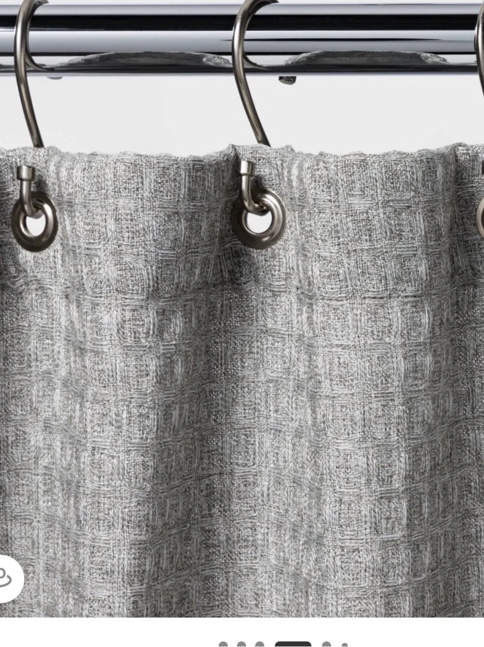Waffle Weave Shower Curtain Gray - Threshold 72